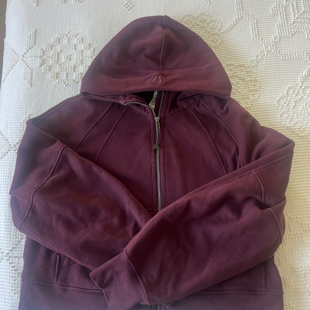 Lululemon Athletica Maroon Zip-Up Hoodie